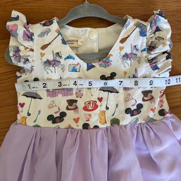 Pistol and Arrow Handmade Disney Print Magic Kingdom Dress Size 3 - Picture 6 of 8
